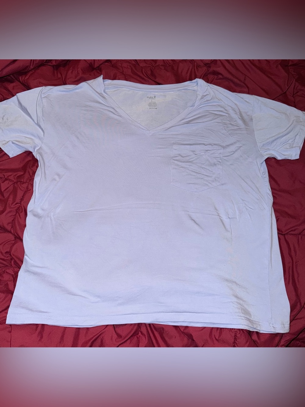 Kyte BABY purple V-Neck Pocket Short Sleeve Tee